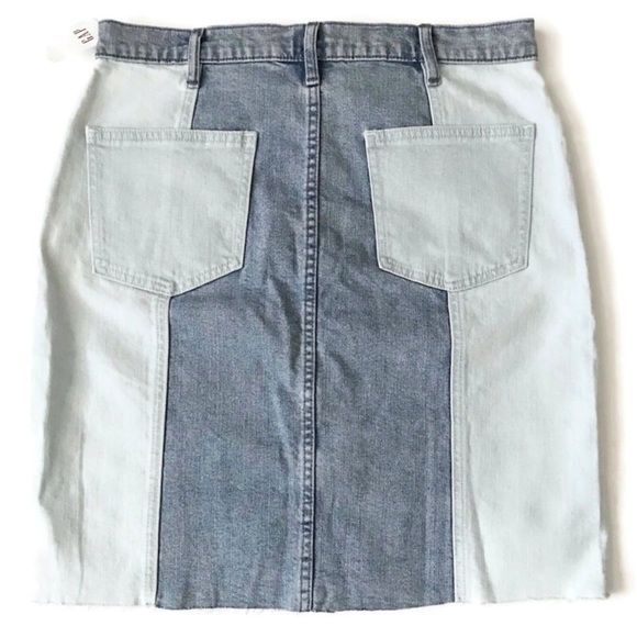 GAP | NWT Two Tone Denim Pencil Skirt - Picture 3 of 7